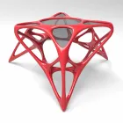 Moderna mesa de centro de vidrio y mesa lunar # 2 de Adamantx® Viadurini