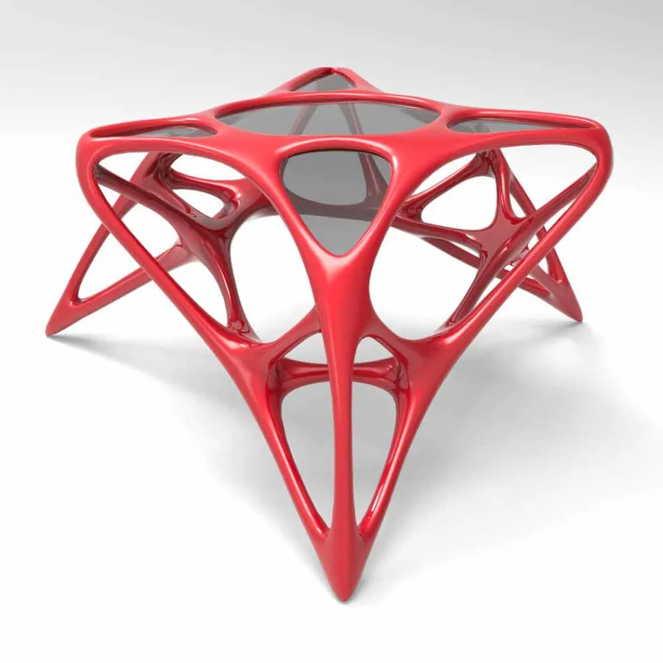 Moderna mesa de centro de vidrio y mesa lunar # 2 de Adamantx® Viadurini