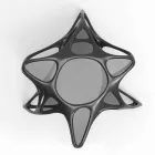 Moderna mesa de centro de vidrio y mesa lunar # 2 de Adamantx® Viadurini