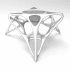 Moderna mesa de centro de vidrio y mesa lunar # 2 de Adamantx® Viadurini