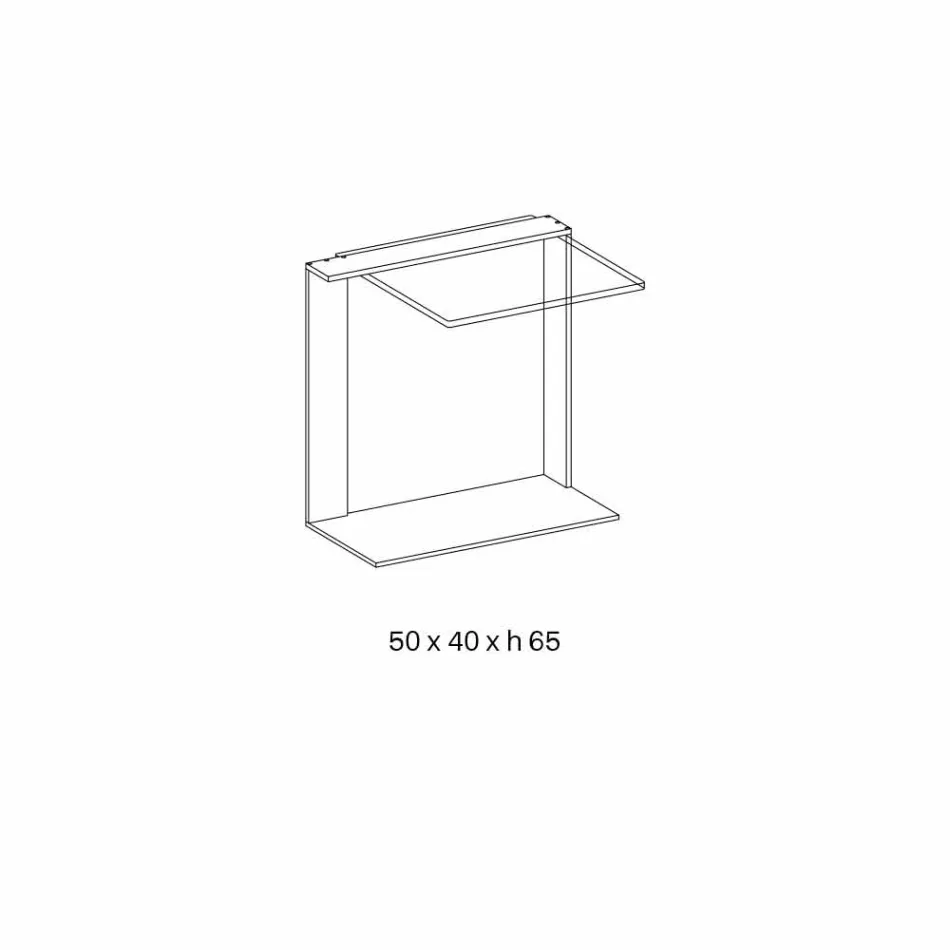 Mesa de centro moderna de metal y vidrio ahumado o vidrio transparente Made in Italy - Teilor Viadurini