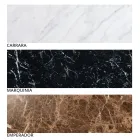 Mesa de centro redonda moderna en metal y mármol de alta calidad - Raphael Viadurini