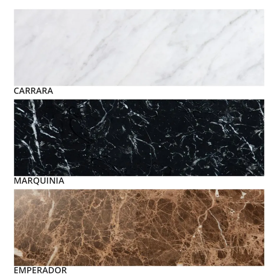 Mesa de centro redonda moderna en metal y mármol de alta calidad - Raphael Viadurini