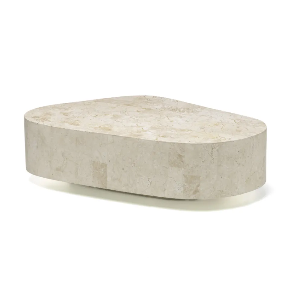 Mesa de centro moderna con forma de piedra fósil - Bowie Viadurini