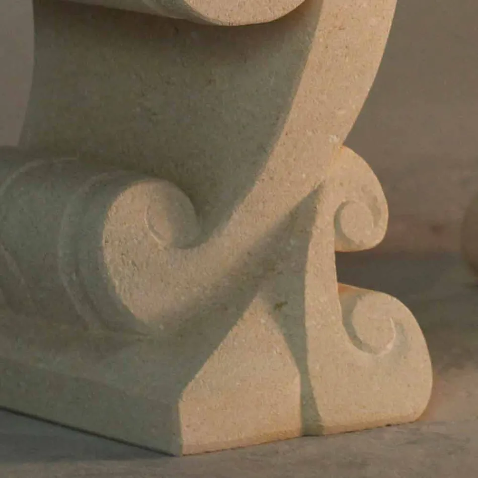 Mesa de centro oval vivir diseño de piedra y cristal Arachne-S Viadurini