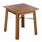 Mesa de centro para exterior en madera natural o negra, 2 tamaños - Suzana Viadurini