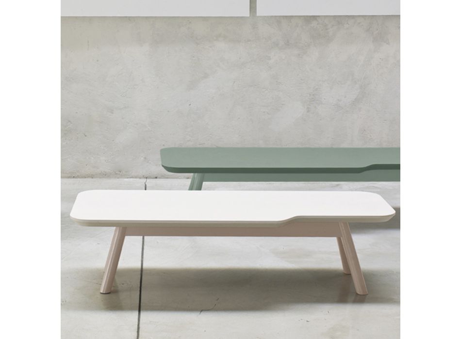 Fina mesa de centro en madera maciza de fresno Made in Italy - Ulma Viadurini
