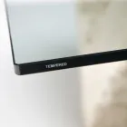 Mesa de centro rectangular con base de piedra fósil blanca - Gardenia Viadurini