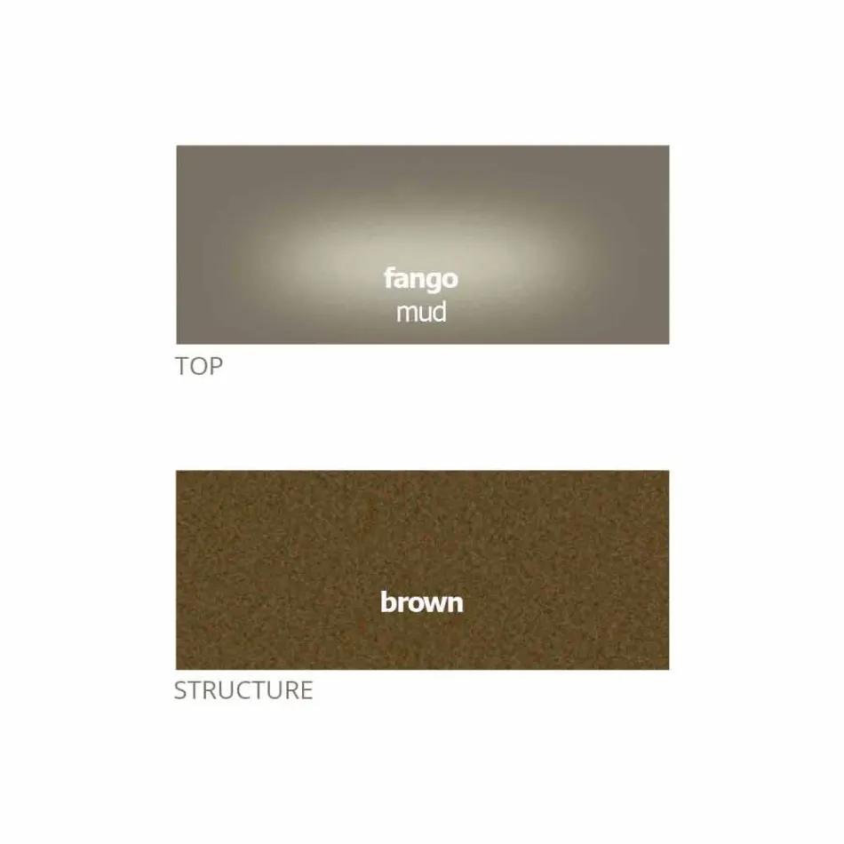 Mesa de centro redonda con tapa de cristal Made in Italy - Indio Viadurini