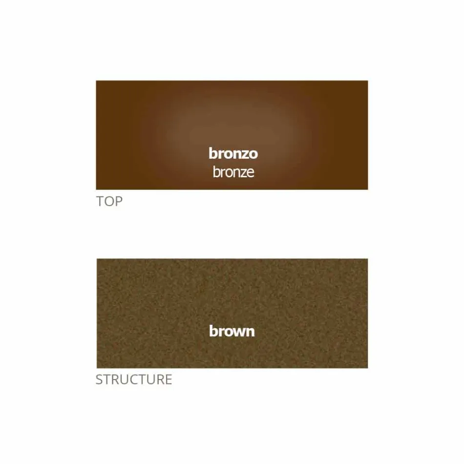 Mesa de centro redonda con tapa de cristal Made in Italy - Indio Viadurini