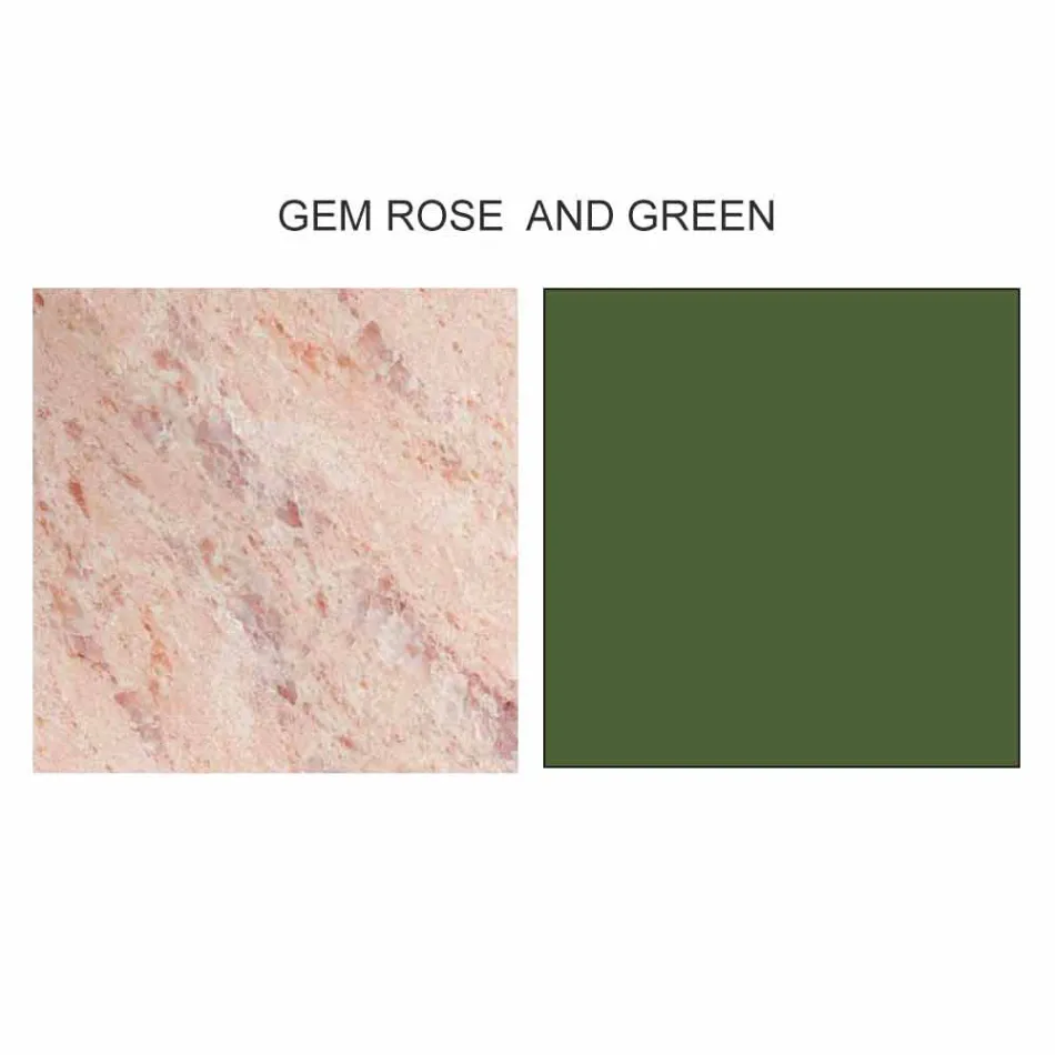 Mesa de centro redonda de diseño en gres y fresno Made in Italy - Bering Viadurini