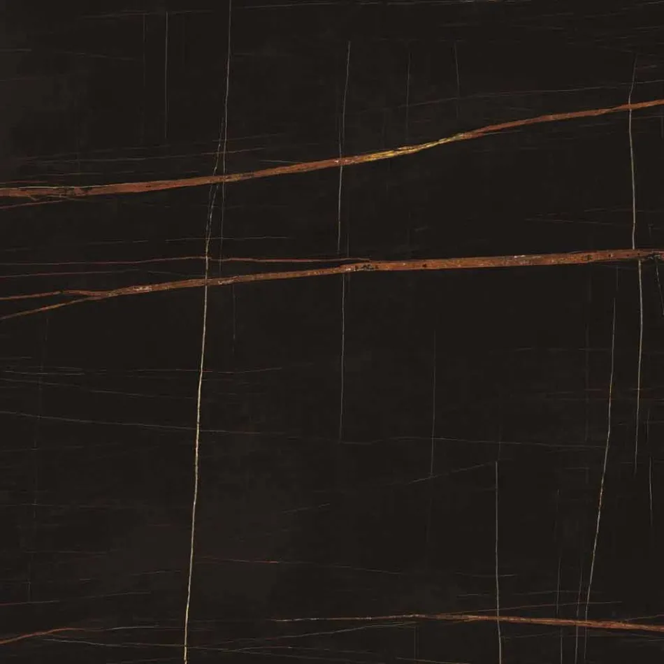 Mesa de centro redonda de gres y metal moderno Made in Italy - Albert Viadurini