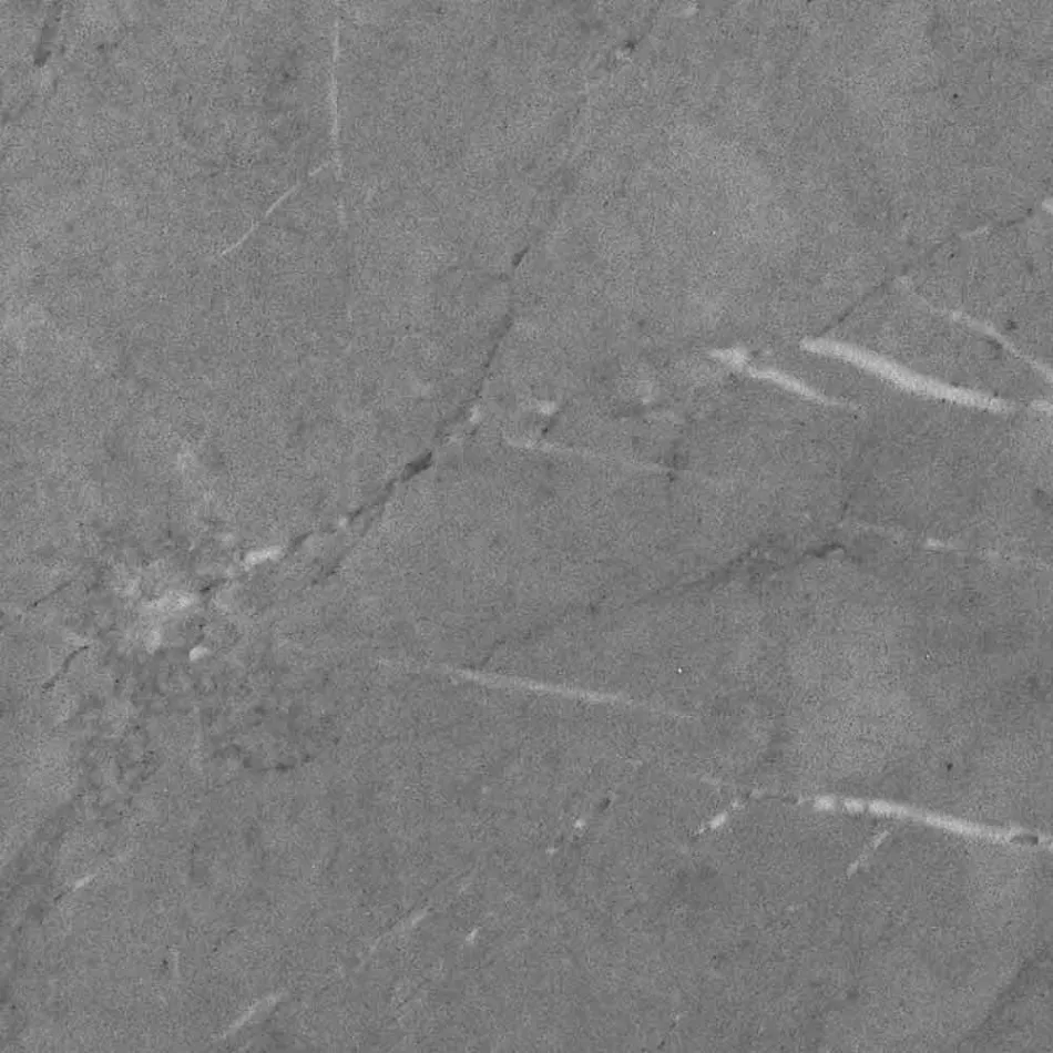 Mesa de centro redonda de gres y metal moderno Made in Italy - Albert Viadurini