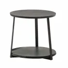 Mesa de centro redonda de MDF con estructura metálica Made in Italy - Aloe Viadurini