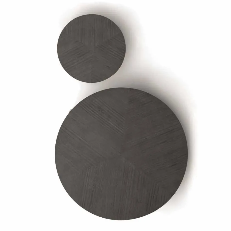 Mesa de centro redonda de MDF con estructura metálica Made in Italy - Aloe Viadurini