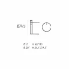 Mesa de centro redonda en acero y vidrio templado Made in Italy - Lennon Viadurini