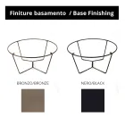 Mesa de centro redonda hecha en gres y acero Made in Italy - Paini Viadurini