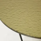 Mesa de Centro Redonda en Vidrio y Acero Made in Italy - Paini Viadurini