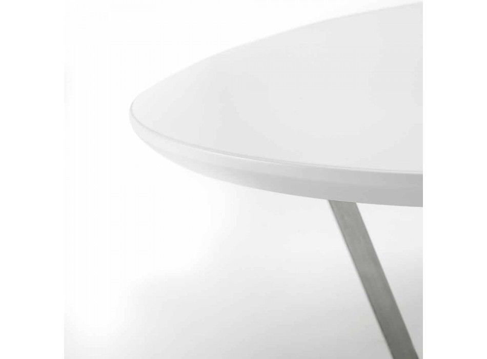 Mesa de salón moderna en forma de tablero de MDF blanco - Listo Viadurini