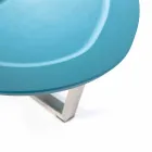 Mesa de salón moderna en forma de Mdf y metal cromado - Pimpa Viadurini