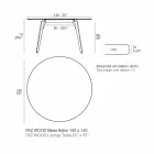 Mesa de centro redonda de madera y tablero de Hpl en 2 tamaños - Faz Wood by Vondom Viadurini