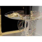 Mesa de centro redonda de plexiglás transparente y tapa de color - Phosphorus Viadurini