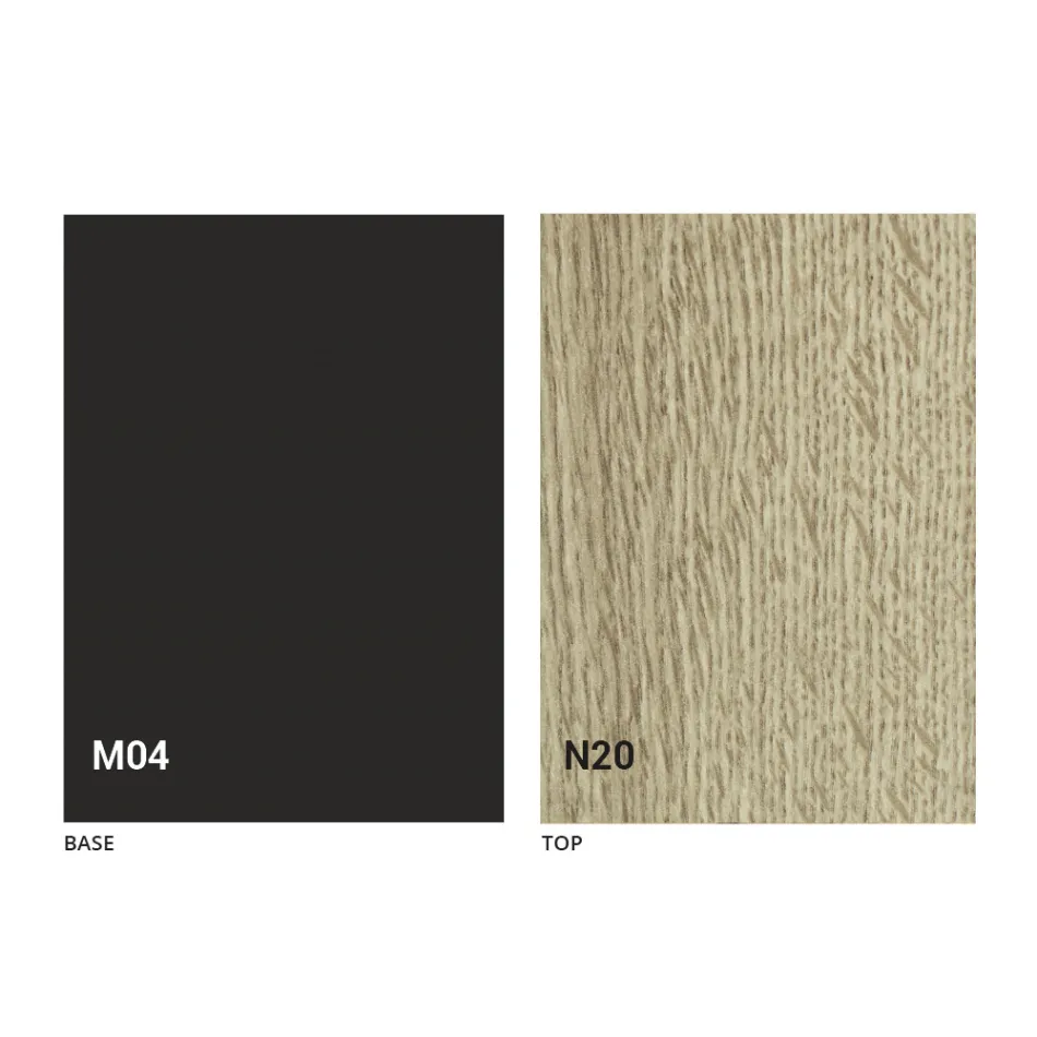 Mesa Transformer en madera y acero Made in Italy - Demetro Viadurini