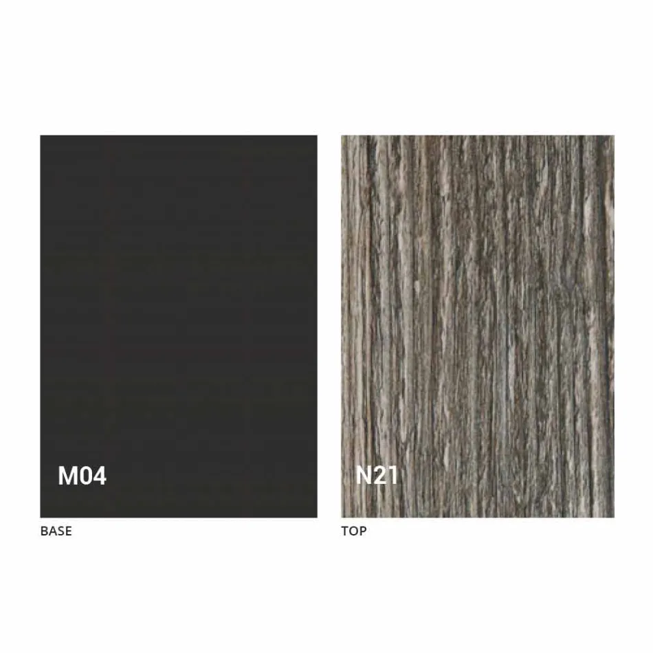 Mesa de centro transformable en madera y acero Made in Italy - Demetro Viadurini