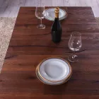 Mesa de centro transformable en madera y metal Made in Italy - Patroclus Viadurini