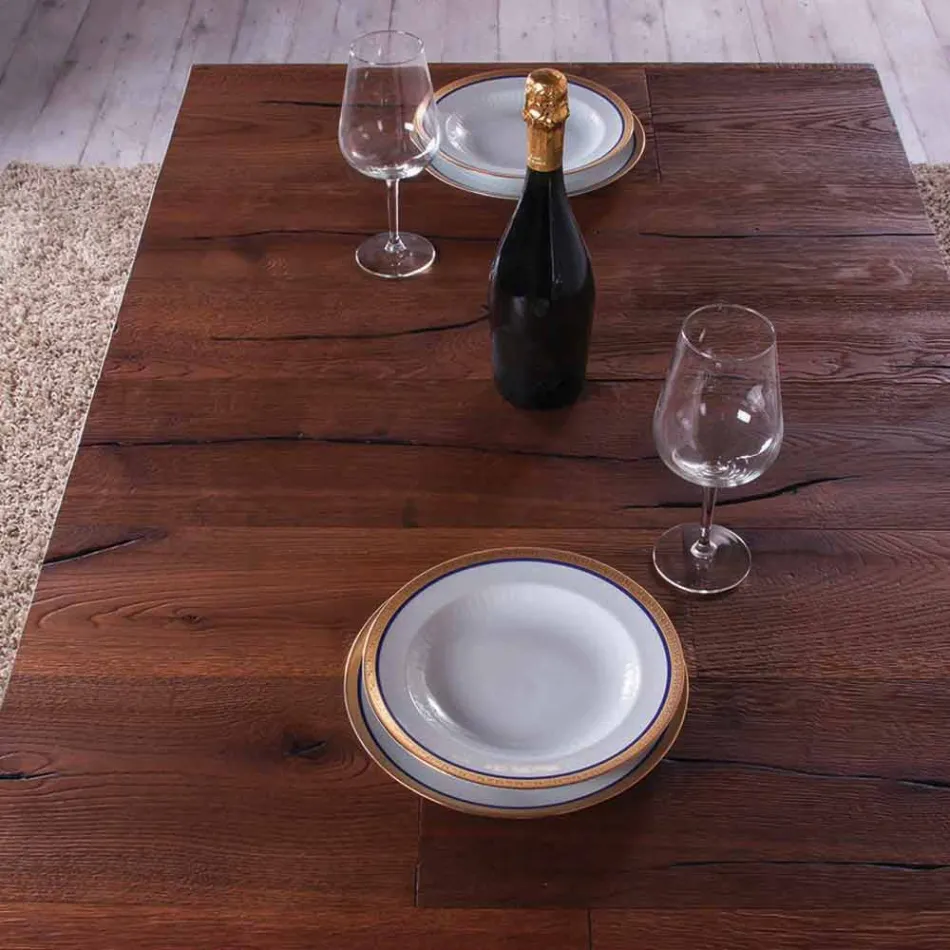 Mesa de centro transformable en madera y metal Made in Italy - Patroclus Viadurini