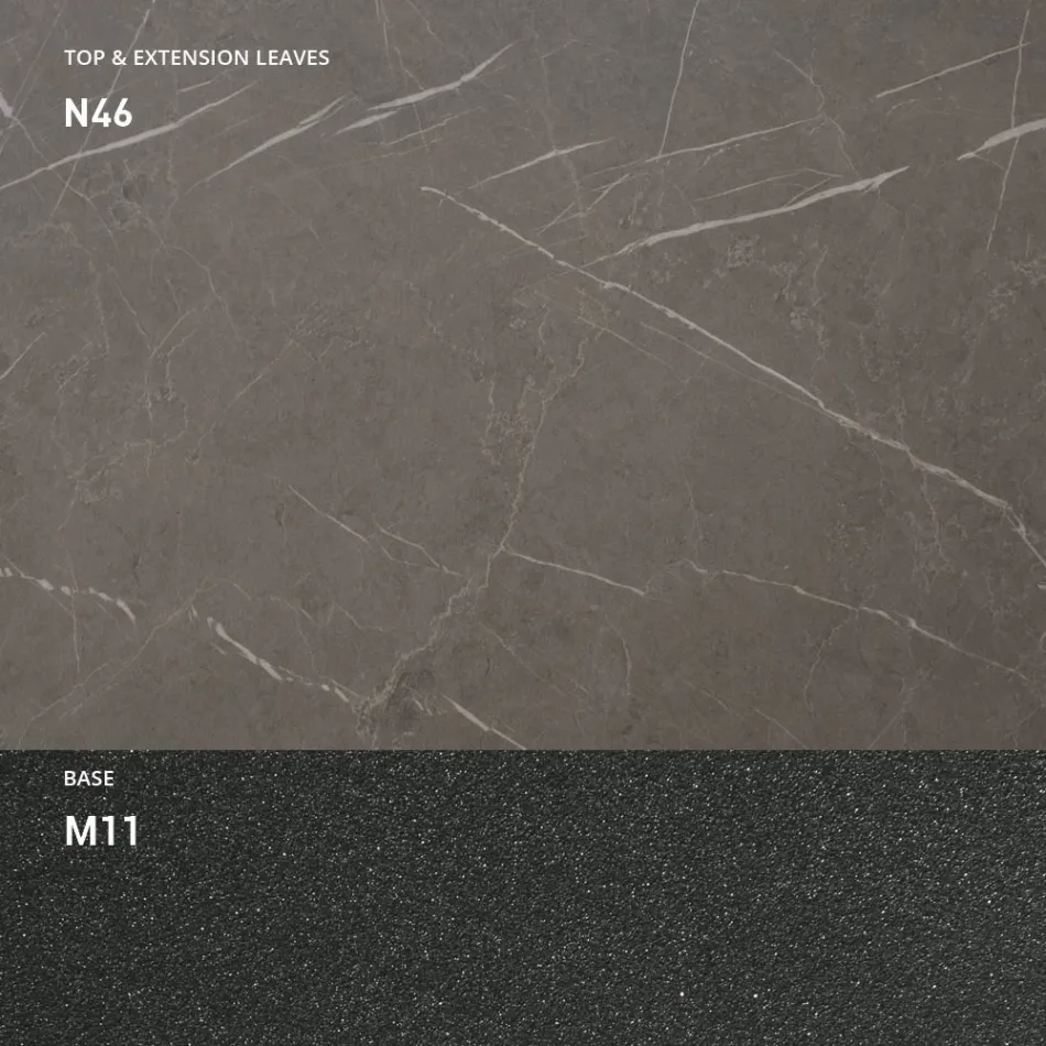 Mesa de centro transformable en madera y metal, Made in Italy - Sanrocco Viadurini