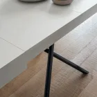 Mesa de centro transformable en madera y metal, Made in Italy - Sanrocco Viadurini