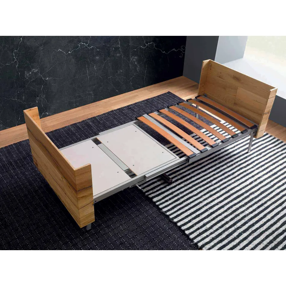 Mesa de centro transformable en madera maciza Made in Italy - Trabucco Viadurini