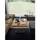 Mesa de centro transformable en madera maciza Made in Italy - Trabucco Viadurini