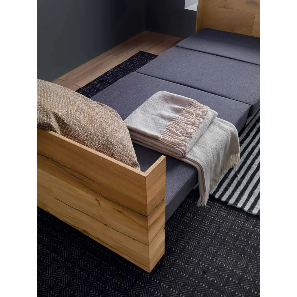 Mesa de centro transformable en madera maciza Made in Italy - Trabucco Viadurini