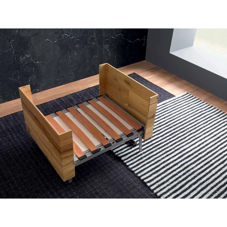 Mesa de centro transformable en madera maciza Made in Italy - Trabucco Viadurini