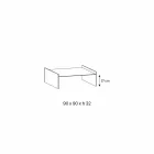 Mesita de vidrio extra claro con bisel Made in Italy - Imperative Viadurini