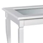 Mesita de salón con tablón de anuncios de cristal Made in Italy - Demetra Viadurini