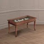 Mesita de salón con tablón de anuncios de cristal Made in Italy - Demetra Viadurini