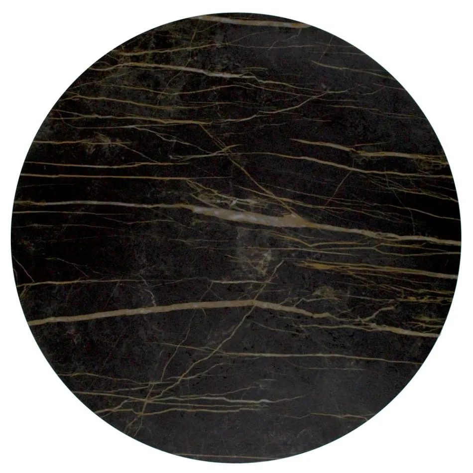 Mesa de centro en acero y gres porcelánico Made in Italy - Aspira Viadurini