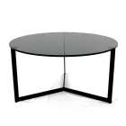 Mesa de centro en acero y vidrio Made in Italy - Aspira Viadurini
