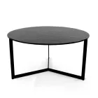 Mesa de centro en acero y vidrio Made in Italy - Aspira Viadurini