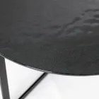 Mesa de centro en acero y vidrio Made in Italy - Aspira Viadurini