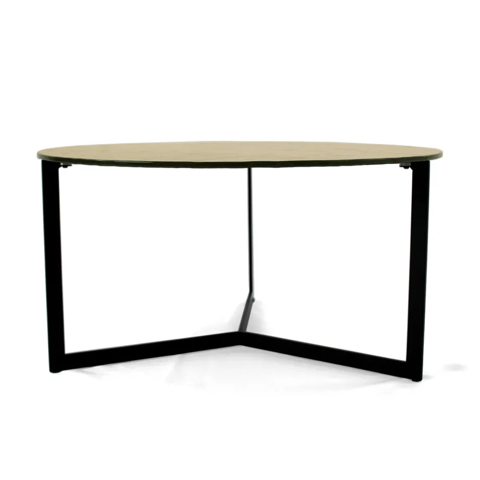 Mesa de centro en acero y vidrio Made in Italy - Aspira Viadurini