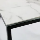 Mesa de centro de gres y acero Made in Italy - Birba Viadurini