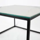 Mesa de centro de gres y acero Made in Italy - Birba Viadurini