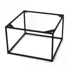 Mesa de centro de gres y acero Made in Italy - Birba Viadurini