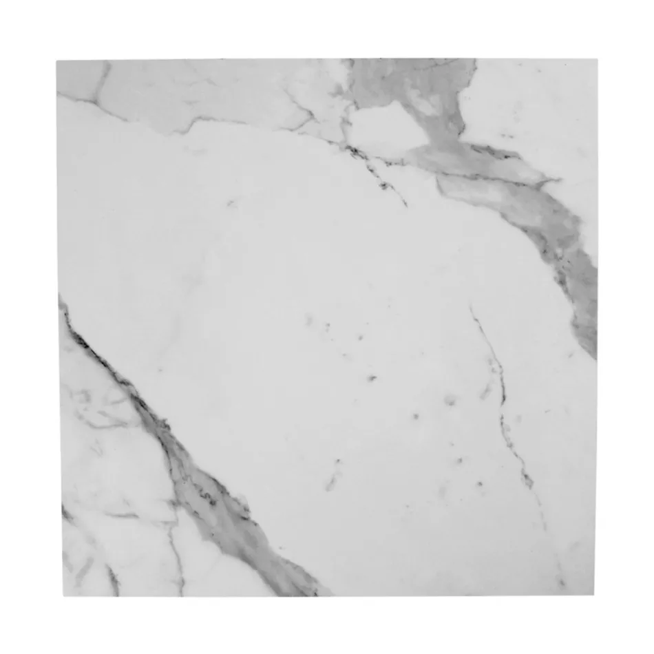 Mesa de centro de gres y acero Made in Italy - Birba Viadurini