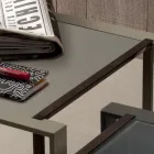 Mesa de centro de metal y vidrio de diseño geométrico - Zigozago Viadurini