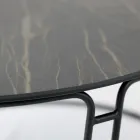 Mesa de centro con tapa redonda y base Made in Italy - Tullia Viadurini